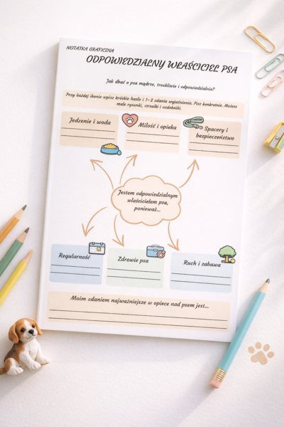 Notatka graficzna: odpowiedzialny właściciel psa
