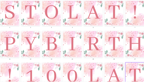 STO LAT! Happy Birthday! 100 lat - Girlanda urodzinowa