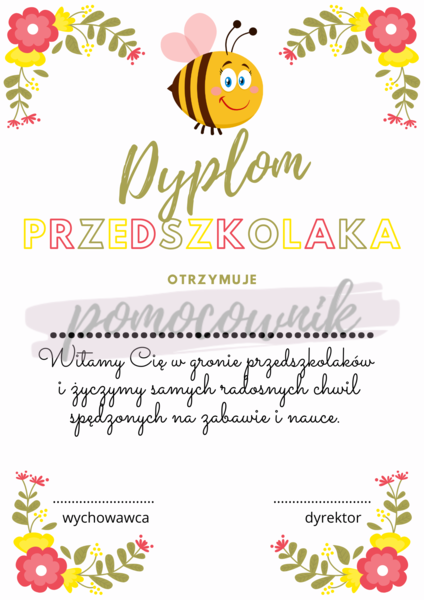 Dyplom przedszkolaka