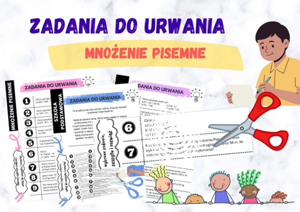 Zadania do urwania – mnożenie pisemne