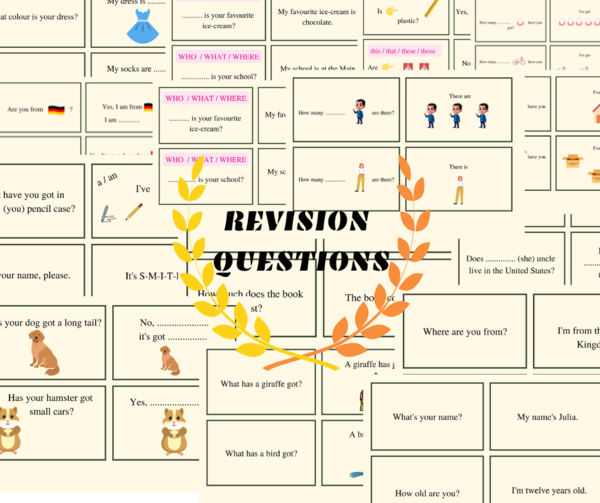 Revision questions - pytania powtórkowe dla klasy 4 sp
