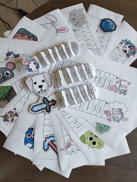 Wklejki z języka angielskiego, dla klas 1-4