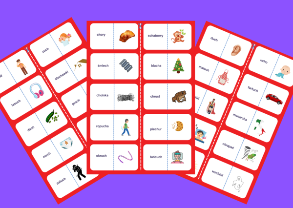 Domino – ORTOGRAFIA – wyrazy z „ch"