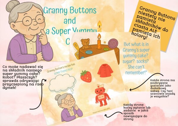 Granny Buttons and a super yummy cake