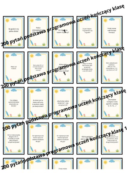 🎲200 zadań sprawdzających opanowanie materiału z klasy 1 – przez zabawę! 🎲