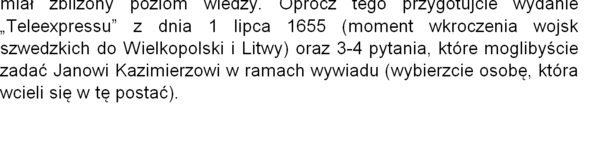 Potop - praca w grupach