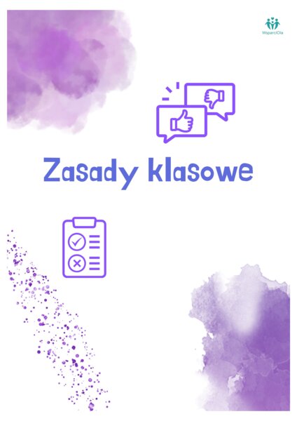 Karty pracy "Zasady w szkole"