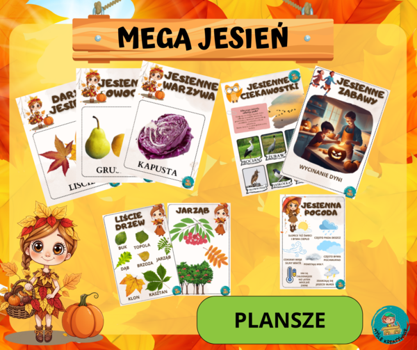JESIENNE PLANSZE. KARTY DEMONSTRACYJNE JESIEŃ