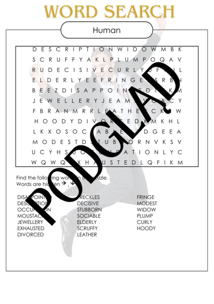 Word Search Human E8