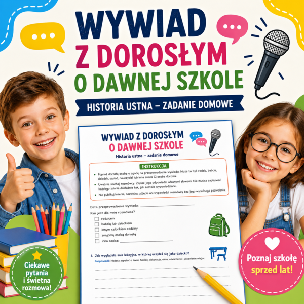Wywiad z dorosłym o dawnej szkole