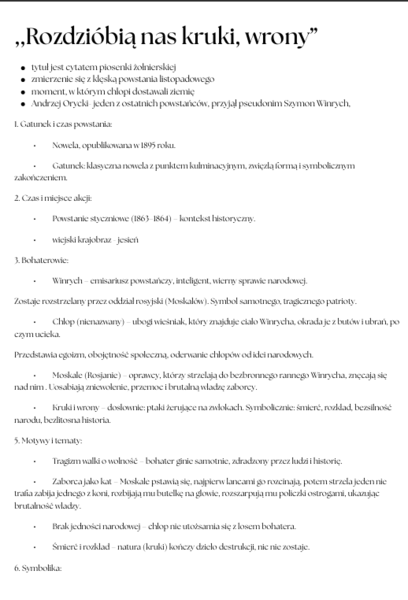 Rozdzióbią nas kruki, wrony