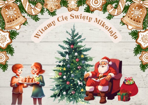 Gazetka na Mikołajki "Witamy Cię Święty Mikołaju"