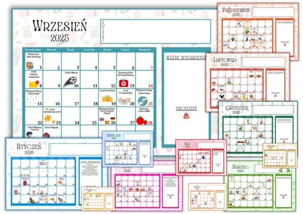 Kalendarz Szkolny 2025/2026 z świętami i dniami nietypowymi