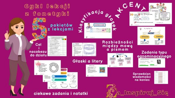 Fonetyka kl. VII-VIII- scenariusze, karty pracy, zadania egzaminacyjne