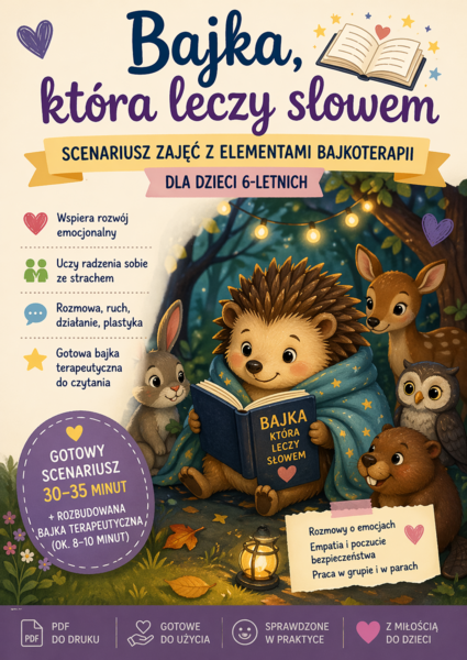 Bajka, która leczy słowem – scenariusz zajęć z bajkoterapii