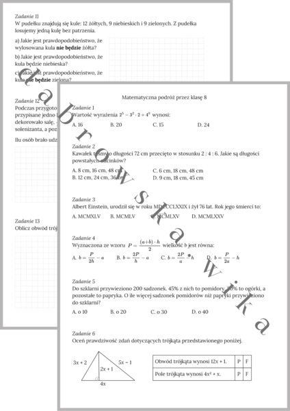 Matematyczna Podróż przez klasę 8