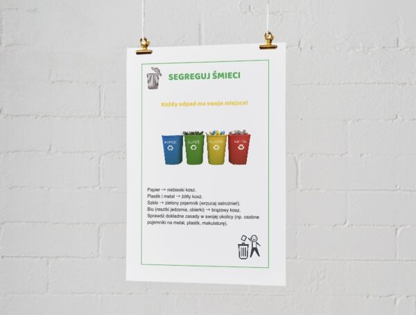 Proste plakaty z zasadami dbania o środowisko. Zasady "małego ekologa".