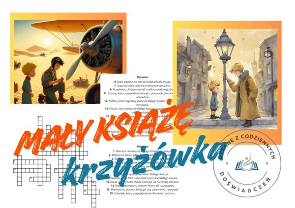 Sprawdzenie znajomości lektury ,,Mały Książę"- krzyżówka
