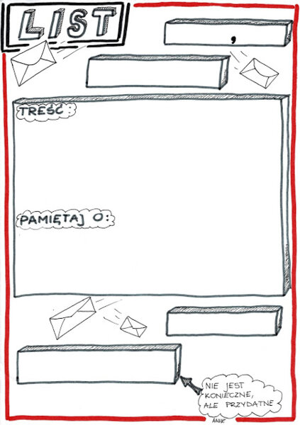 Język polski. Karta pracy - list