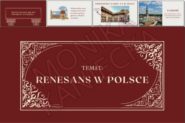 Renesans w Polsce - prezentacja historia klasa 6