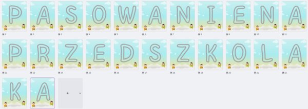 PASOWANIE NA PRZEDSZKOLAKA - NAPIS GIRLANDA