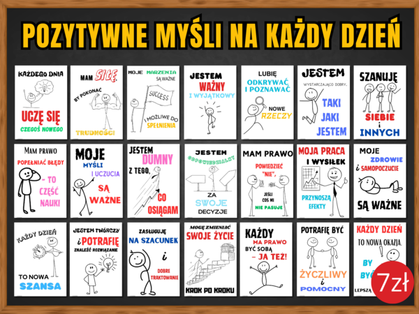 POZYTYWNE MYŚLI NA KAŻDY DZIEŃ - zestaw edukacyjny - gazetka oraz scenariusz zajęć