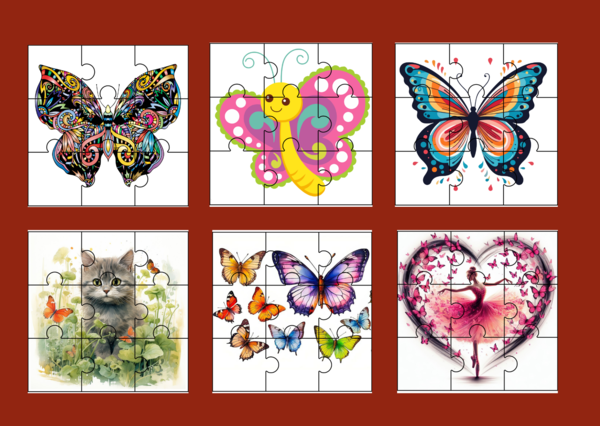 DZIEŃ MOTYLA – PUZZLE – 17 obrazków