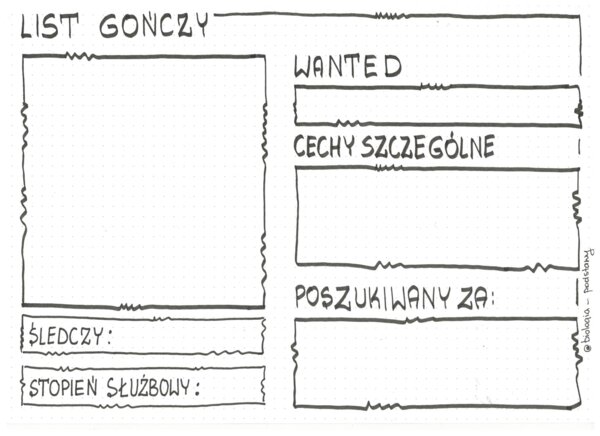 List gończy - sketchnotka