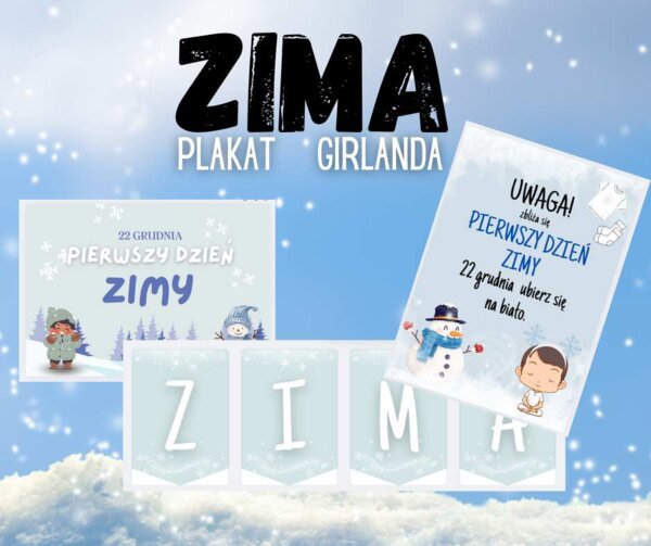 ZIMA - plakat, girlanda