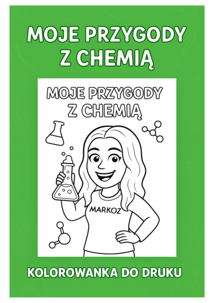 Kolorowanka - 1 strona zeszytu - chemia