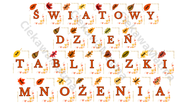 Girlanda na Dzień Tabliczki Mnożenia!