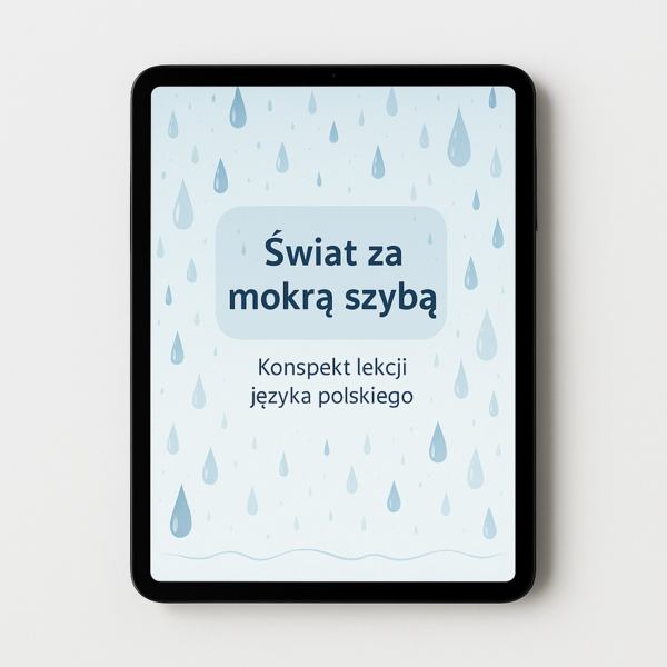 Konspekt lekcji języka polskiego „Świat za mokrą szybą”