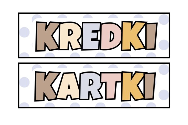 Etykiety na półki, pudełka, kąciki i strefy.