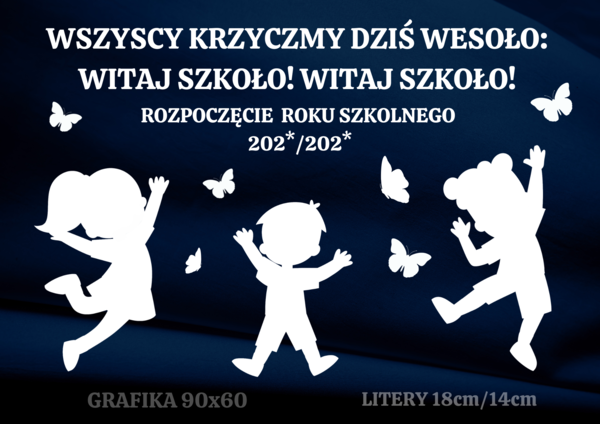WITAJ SZKOŁO! DEKORACJA NA ROZPOCZĘCIE ROKU XXL