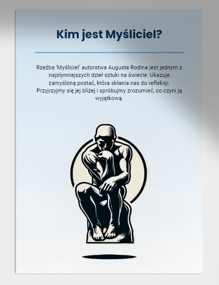 Karta pracy: "Kim jest Myśliciel?"
