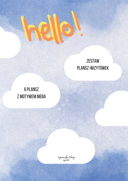 Hello Zestaw plansz wizytówek