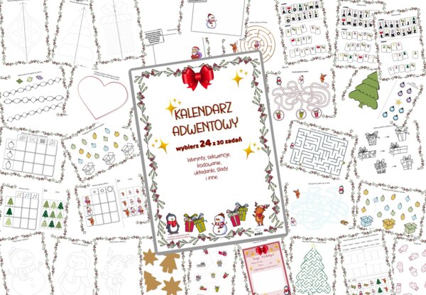 Kalendarz Adwentowy w postaci kart pracy