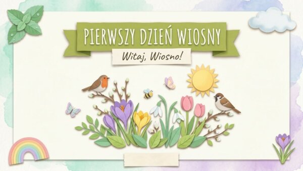 Pierwszy Dzień Wiosny – gazetka szkolna (11 plansz)
