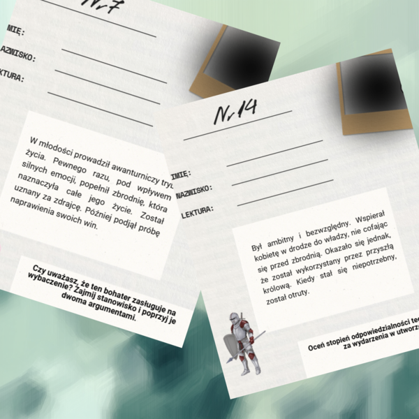 Bohaterowie z lektur - 30 zagadek i zadań otwartych