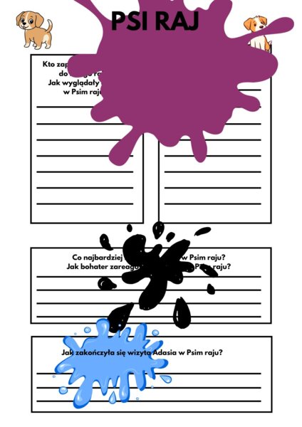 „Psi raj” – karta pracy z kluczem odpowiedzi