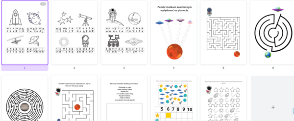 11 zadań - KOSMOS dla przedszkolaków