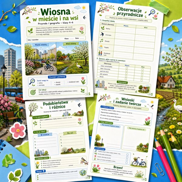 Wiosna w mieście i na wsi