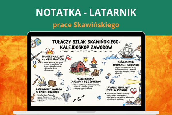 Praca Skawińskiego – Latarnik notatka | Skawiński dlaczego stracił pracę, język polski, egzamin ósmoklasisty
