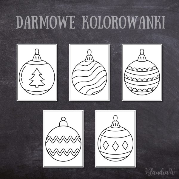 Bombki - darmowe kolorowanki (PDF)