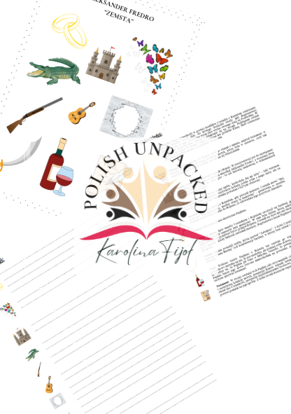 Ikony (obrazki, symbole) + odpowiedzi "Zemsta" Aleksander Fredro