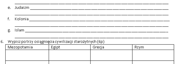 Sprawdziany przekrojowe z historii