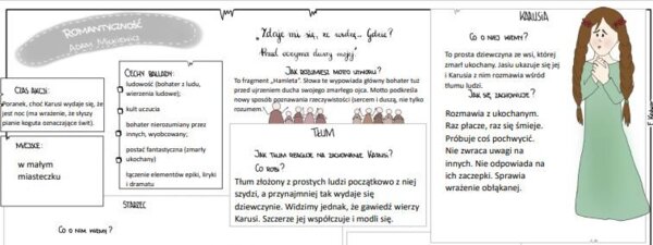 "Romantyczność" Mickiewicza - karta pracy