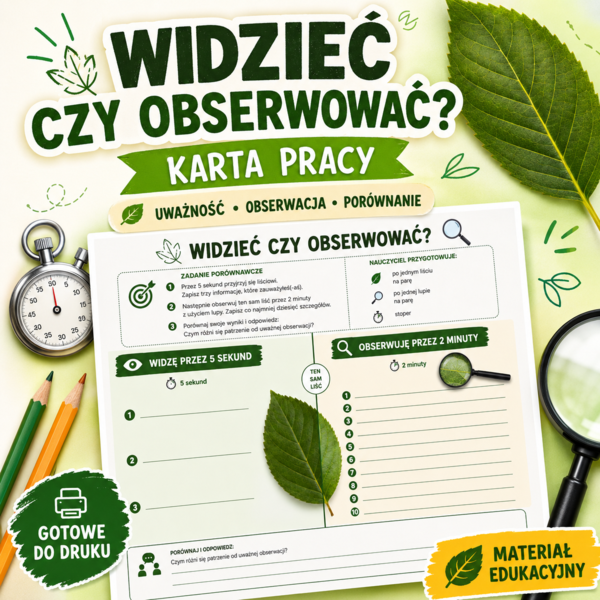 Widzieć czy obserwować? – zadanie porównawcze