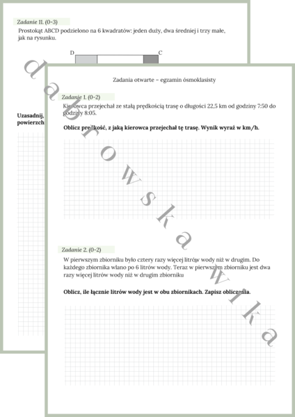 Egzamin ósmoklasisty - zadania otwarte