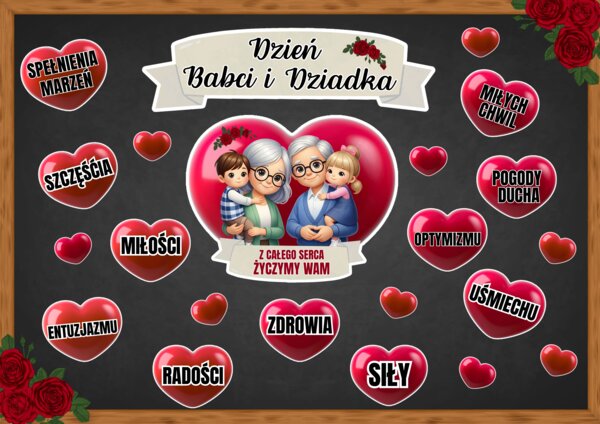 DZIEŃ BABCI I DZIADKA - Z całego serca życzymy Wam - grafika XXL